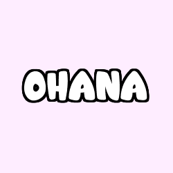 Coloring page first name OHANA