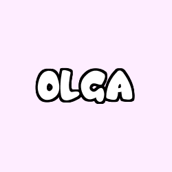 Coloring page first name OLGA