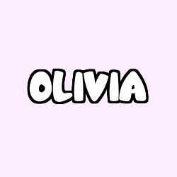 Coloring page first name OLIVIA