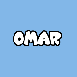 Coloring page first name OMAR