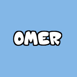 Coloring page first name OMER