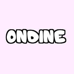Coloring page first name ONDINE