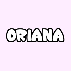 Coloring page first name ORIANA