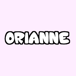 Coloring page first name ORIANNE