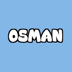 Coloring page first name OSMAN