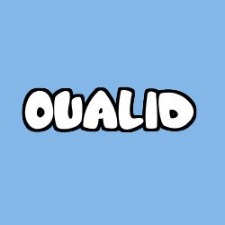 Coloring page first name OUALID