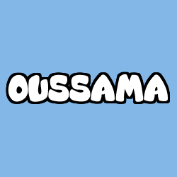 Coloring page first name OUSSAMA
