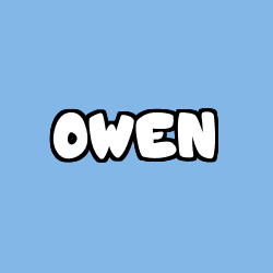 Coloring page first name OWEN