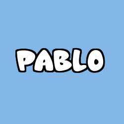 Coloring page first name PABLO