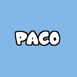 Coloring page first name PACO