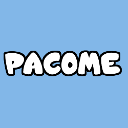 Coloring page first name PACOME