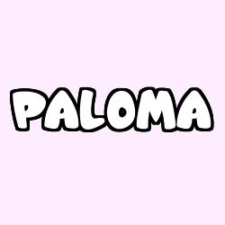 Coloring page first name PALOMA