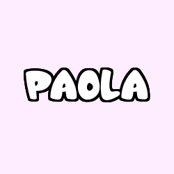 Coloring page first name PAOLA