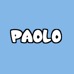 Coloring page first name PAOLO
