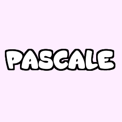Coloring page first name PASCALE