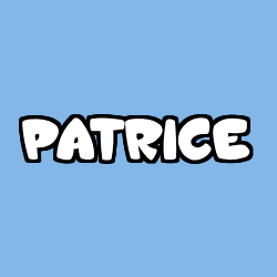 Coloring page first name PATRICE