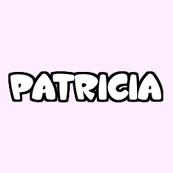 Coloring page first name PATRICIA