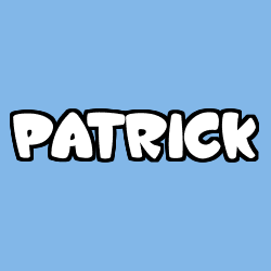 Coloring page first name PATRICK