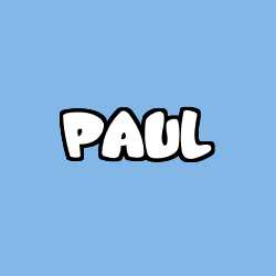 Coloring page first name PAUL