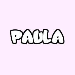 Coloring page first name PAULA