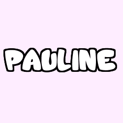 Coloring page first name PAULINE