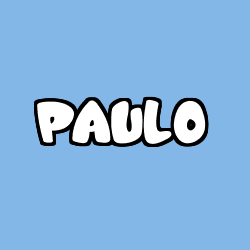 Coloring page first name PAULO