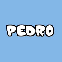 Coloring page first name PEDRO