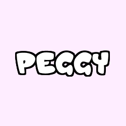 Coloring page first name PEGGY