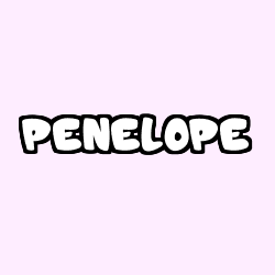 Coloring page first name PENELOPE