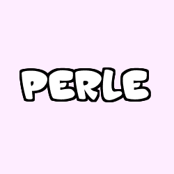 Coloring page first name PERLE