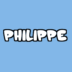 Coloring page first name PHILIPPE
