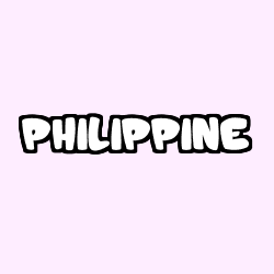 Coloring page first name PHILIPPINE