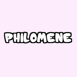 Coloring page first name PHILOMENE