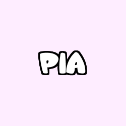 Coloring page first name PIA