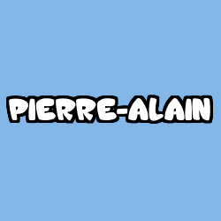 Coloring page first name PIERRE-ALAIN