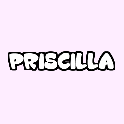 Coloring page first name PRISCILLA