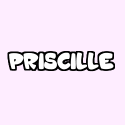 Coloring page first name PRISCILLE