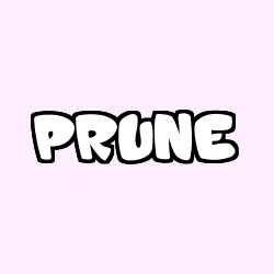 Coloring page first name PRUNE