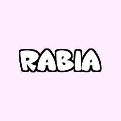 Coloring page first name RABIA