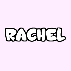 Coloring page first name RACHEL