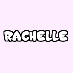 Coloring page first name RACHELLE
