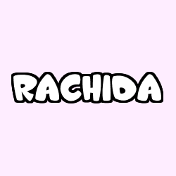Coloring page first name RACHIDA