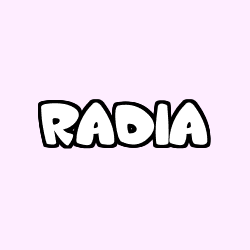 Coloring page first name RADIA