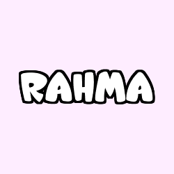 Coloring page first name RAHMA