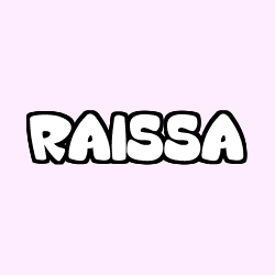 Coloring page first name RAISSA