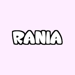 Coloring page first name RANIA