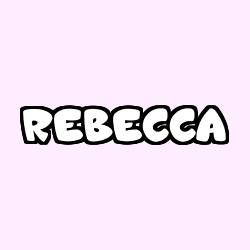 Coloring page first name REBECCA