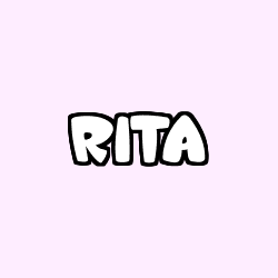 Coloring page first name RITA