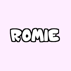 Coloring page first name ROMIE