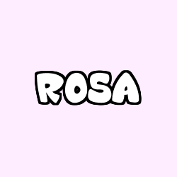 Coloring page first name ROSA